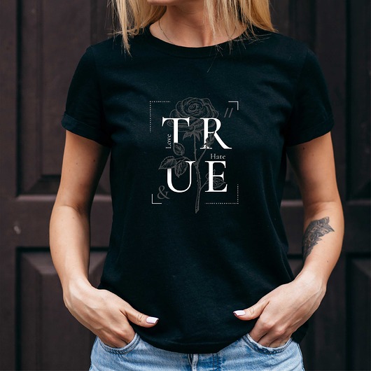 t-shirt damskie Koszulka damska organiczna True love