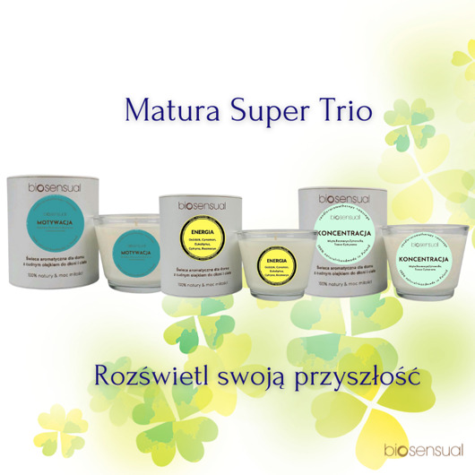 dla domu Zestaw świec Matura Super Trio