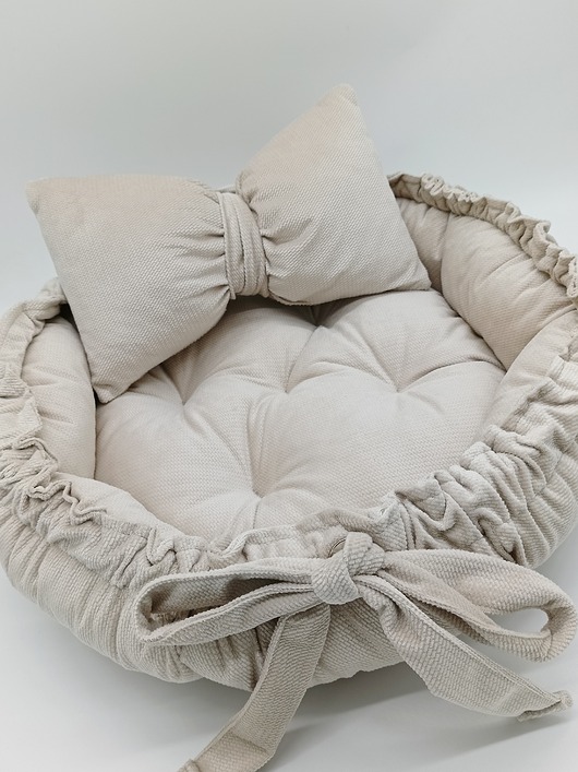 legowiska dla psów i kotów Legowisko VELZU 2w1 Beige Beż