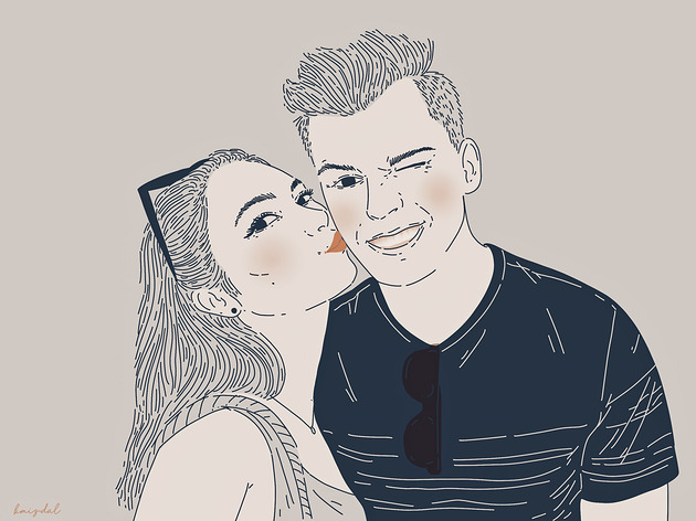 grafiki i ilustracje Personalizowany portret minimalistyczny