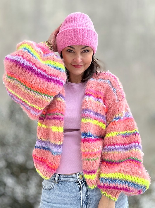 kardigany damskie Kardigan Peach Butterfly