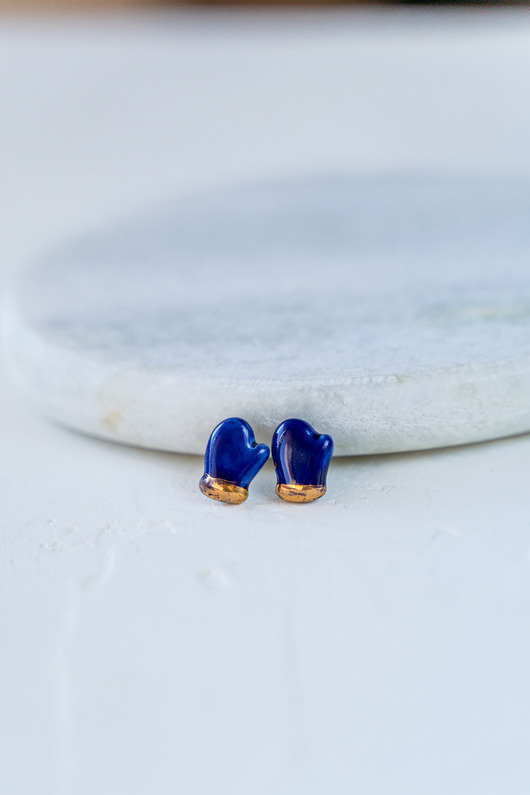 kolczyki ceramiczne Kolczyki porcelanowe MITTEN