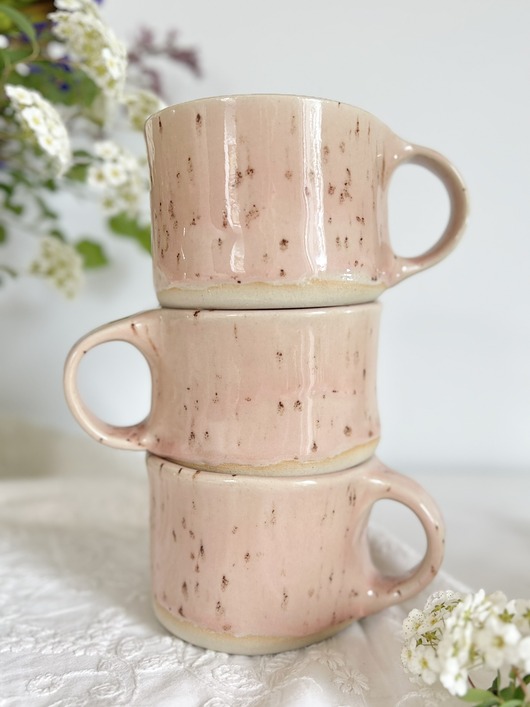 filiżanki Ceramiczna filiżanka, kubek - piaskowy róż