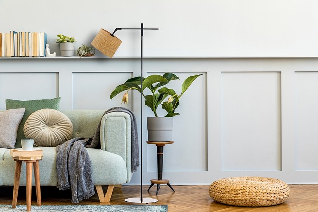 lampy podłogowe Boho lampa stojąca z regulacją kąta padania światła SERES BOHO