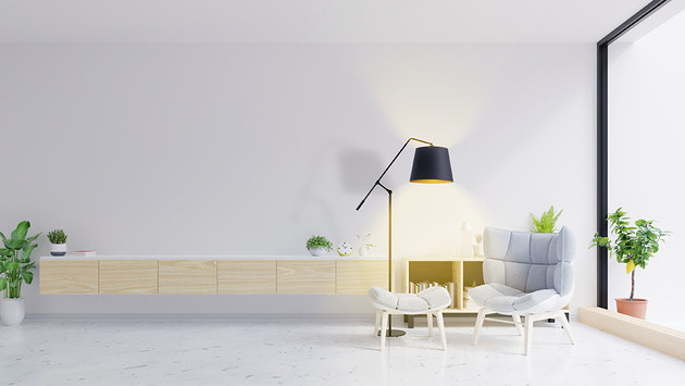 lampy podłogowe Funkcjonalna lampa podłogowa do czytania w salonie FOYA GOLD