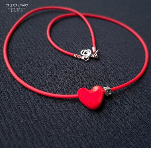 wisiory Walentynkowe serce z pięknej ceramiki #2 prezent  handmade dla ukochanej osoby