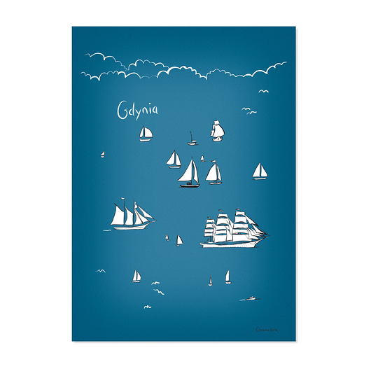 plakaty Plakat A4 Gdynia Żaglowce