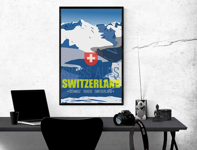 plakaty Plakat Alpy szwajcarskie