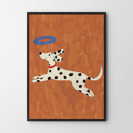 plakaty Plakat Dalmatyńczyk w skoku