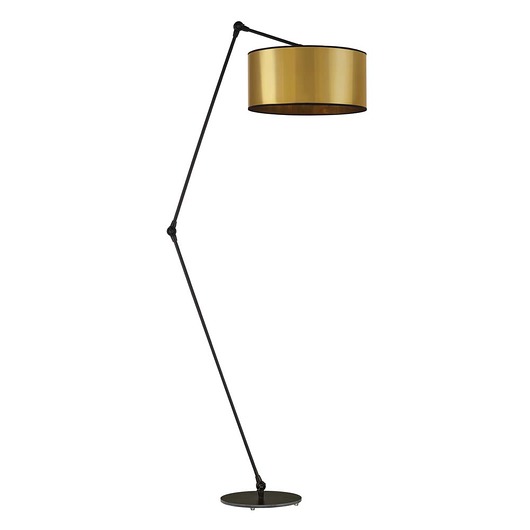 lampy podłogowe Złota lampa podłogowa łukowa BARI MIRROR w stylu glamour