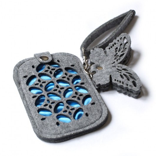 etui błękit+breloczek zamówienie PAWDECO
