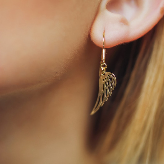 Złote kolczyki ze skrzydłami - srebro 925 Coccola JEWELLERY