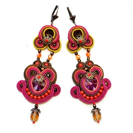 kolczyki soutache Sutaszowe kolczyki FRUTO