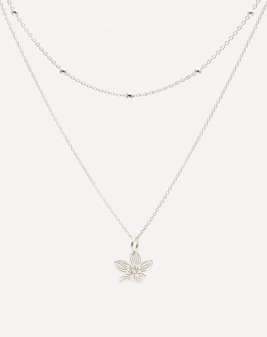 srebrne naszyjniki Podwójny naszyjnik srebrny Kiss Me