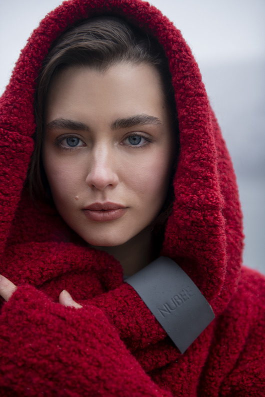 Sweter Boucle Czerwony Nubee