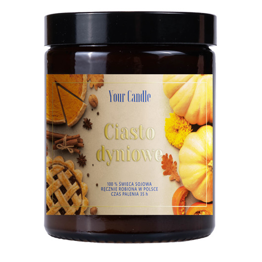 świece zapachowe ŚWIECA SOJOWA CIASTO DYNIOWE 180 ml - YOUR CANDLE