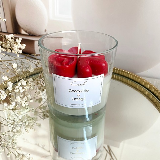 świeczniki i świece Walentynkowa świeca 320 gram ekologiczna naturalna sojowa (wybierz zapach)