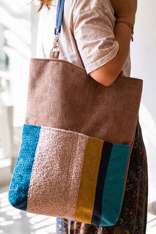 torby na ramię Różowa torba patchwork na ramię