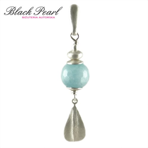 Cold Blue - wisior Black Pearl