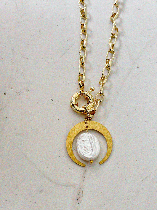 złote naszyjniki Naszyjnik łańcuszek Księżyc