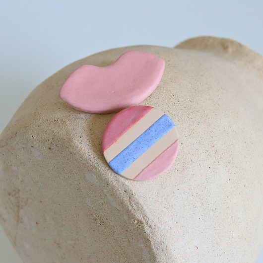 broszki Dwie broszki ceramiczne komplet