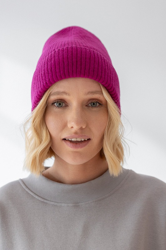 czapki damskie Czapka Gentle Cashmere Jagoda