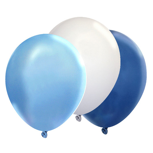 Balony zestaw błękit biel granat Wiewiórka i Spółka