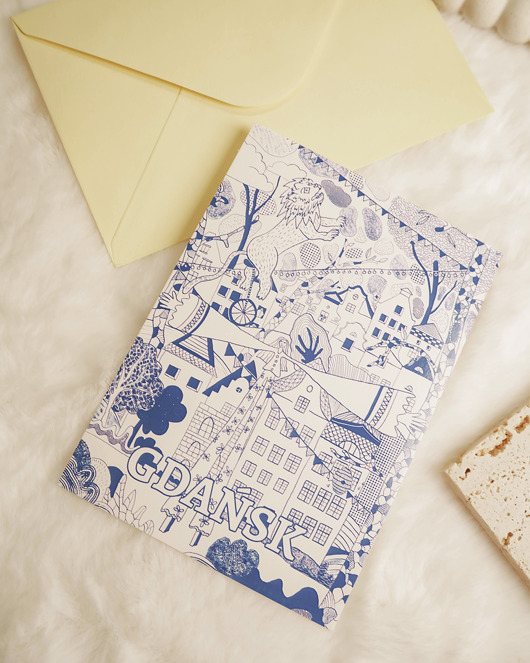 grafiki i ilustracje Pocztówka Ilustracja Gdańsk