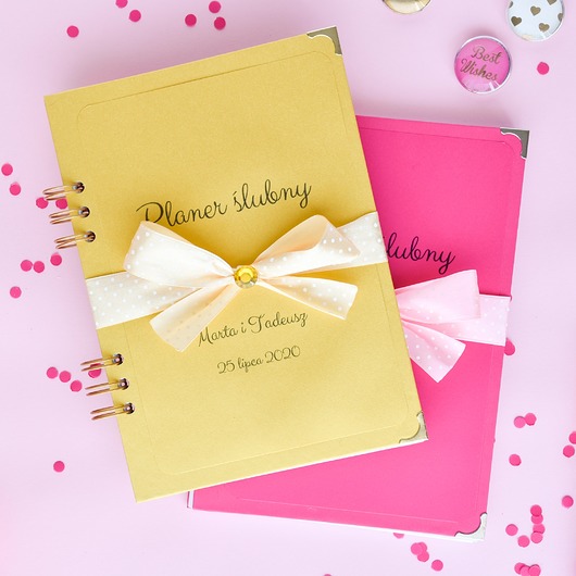 kalendarze i plannery Planer ślubny organizer terminarz planner biały