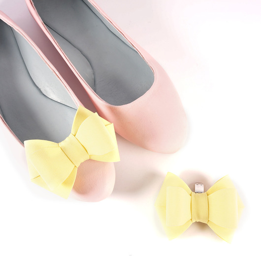 Klipsy do butów Coquet - Kokardy 3D / Lemon Coquet