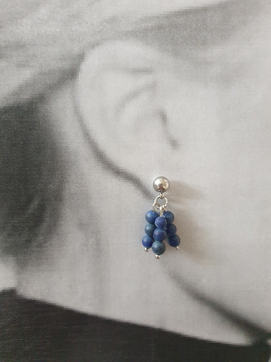 kolczyki z kamieniami Kolczyki FANABERIA  TRIO lapis lazuli