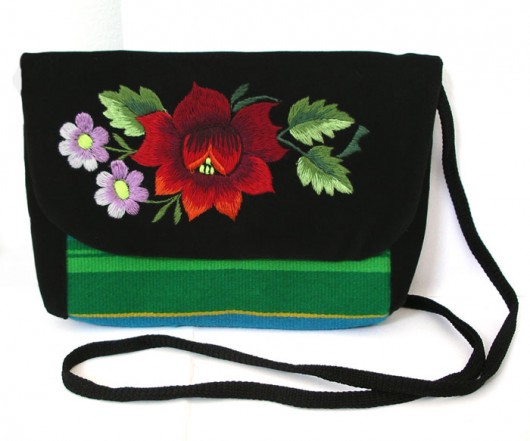 Folk floral Clutch Bag (art embroidery) na ludowo