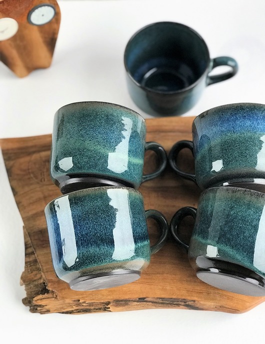 filiżanki Duża  Filiżanka ceramiczna / Kubek   4 szt plus cukiernica