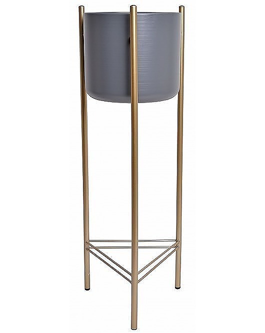 Kwietnik Osłonka Metalowa Szara MIA home