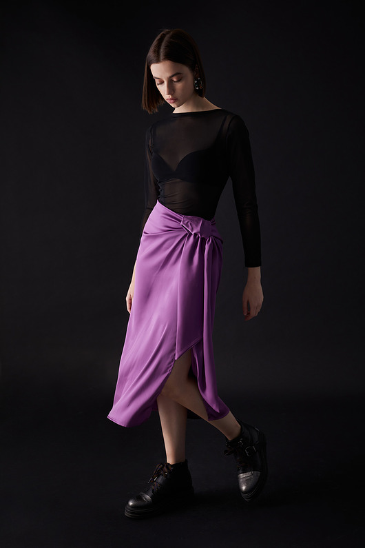 spódnice midi Spódnica MIA PURPLE