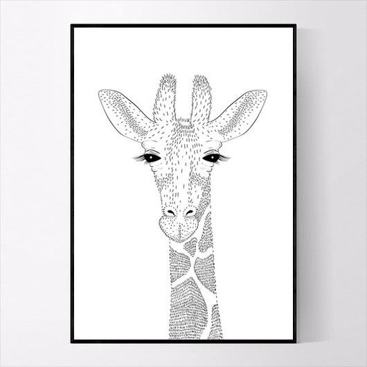 Plakat ŻYRAFA 21x30 CM MUKKO