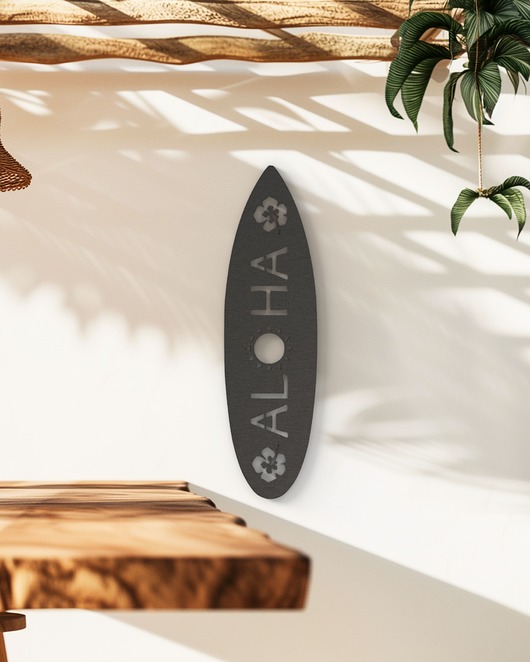 Ozdoby na ścianę Deska surfingowa nowoczesna -boho ozdoba 3d dla surferów
