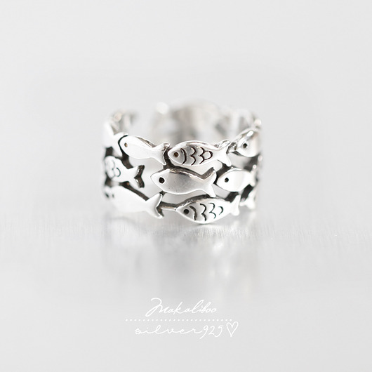 pierścionki srebrne Pierścionek RYBKI