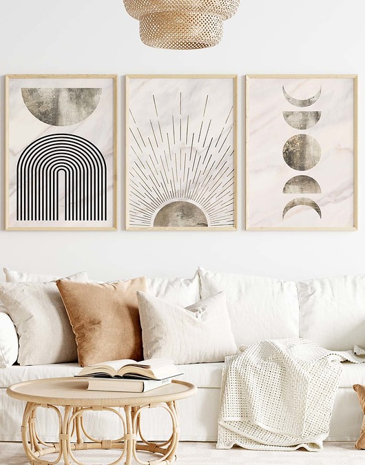 plakaty ZESTAW PLAKATÓW  boho mid century