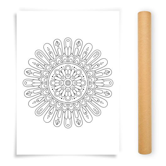 plakaty Plakat do Kolorowania Mandala Kwiat 50x70cm