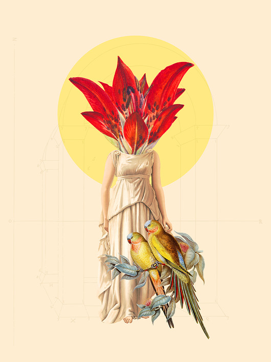 plakaty Plakat / Surrealistyczny Kolaż / Saint Flower