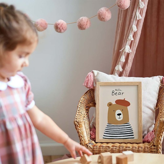 obrazy i plakaty do pokoju dziecięcego Plakat Hello Bear - Plakaty Na Ścianę Dla Dzieci