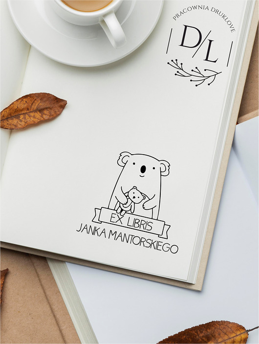 stemple Stempel Ex Libris Exlibris personalizowany Koala