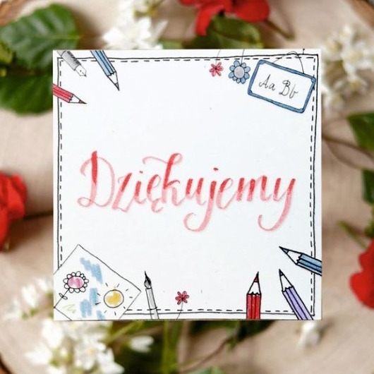 kartki okolicznościowe - wydruki Kartka Dziękujemy
