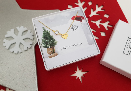 Serce celebrytki i kryształek Swarovskiego KaroBijouLine