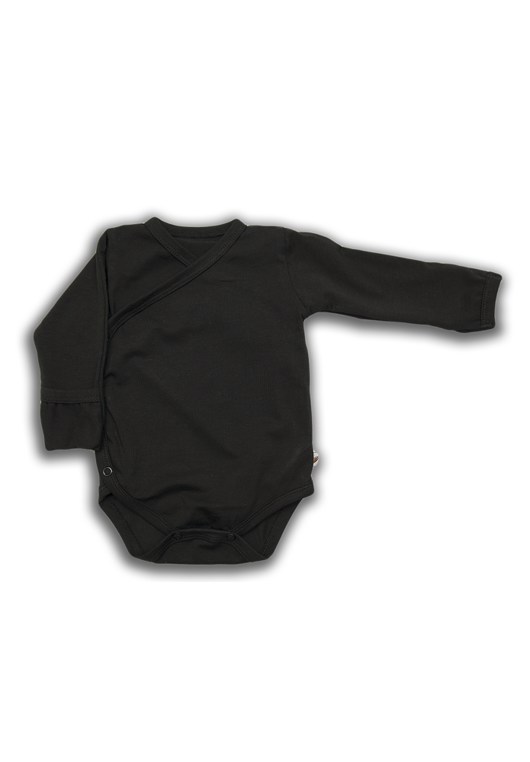 Body kimono dł. rękaw czarne / Certyfikat GOTS NanafOrganic