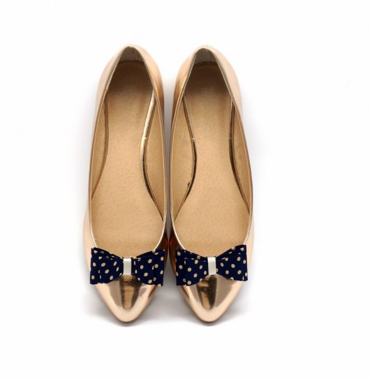 Pretty Dots Navy - klipsy do butów Coquet