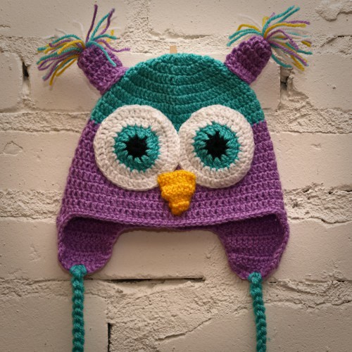 czapki dziecięce sowa wrzosowa