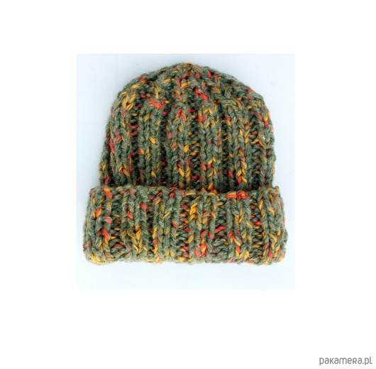 czapki damskie Czapka beanie  handmade melanż