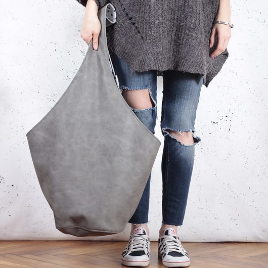 Short Boogi Bag szara lekko przecierana hairoo